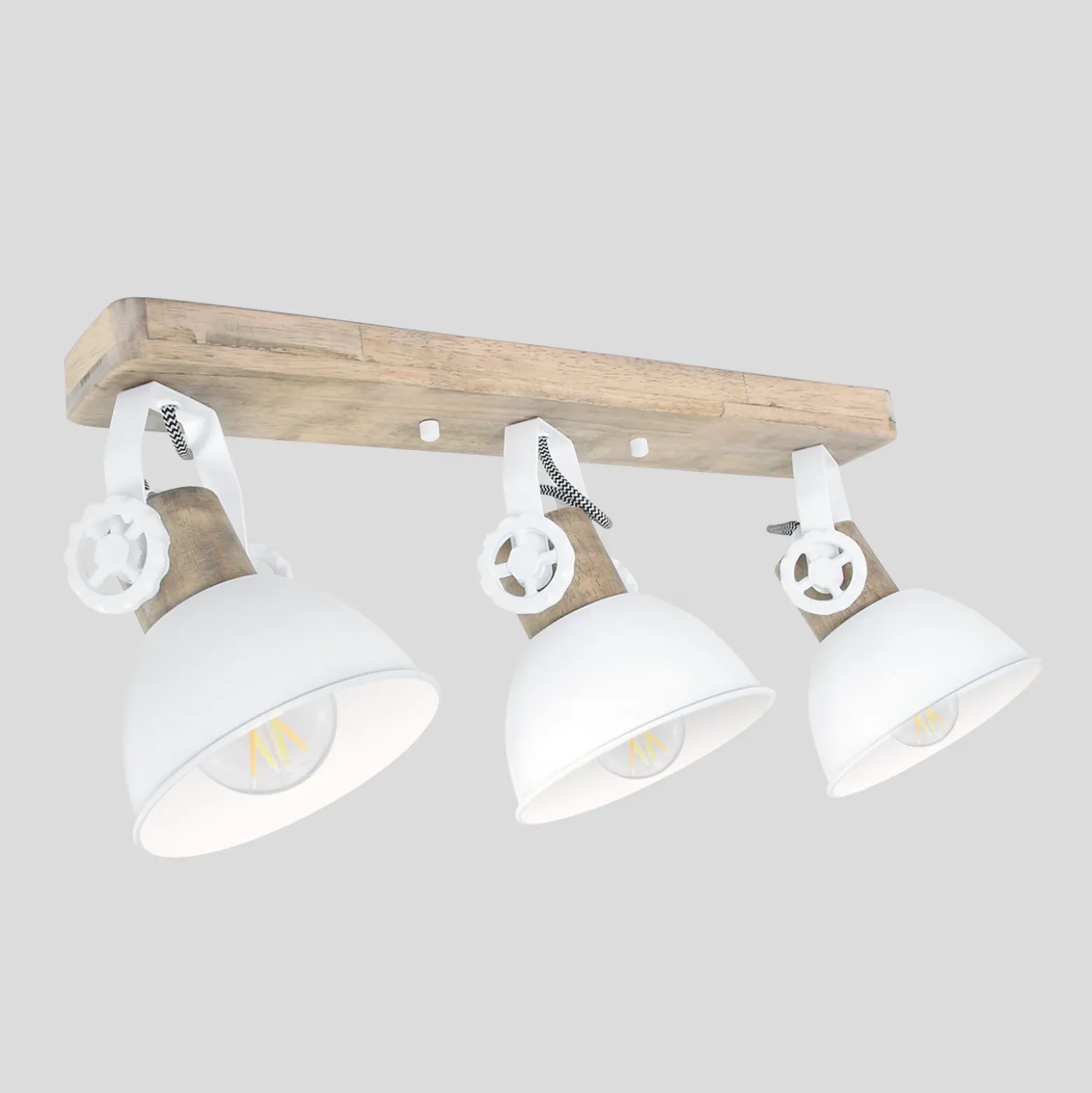 Foco de techo Gearwood, 3 luces blanco