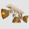 Foco de techo Gearwood, 3 luces bronce