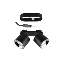 Foco de techo Guayana GU10 2 luces negro