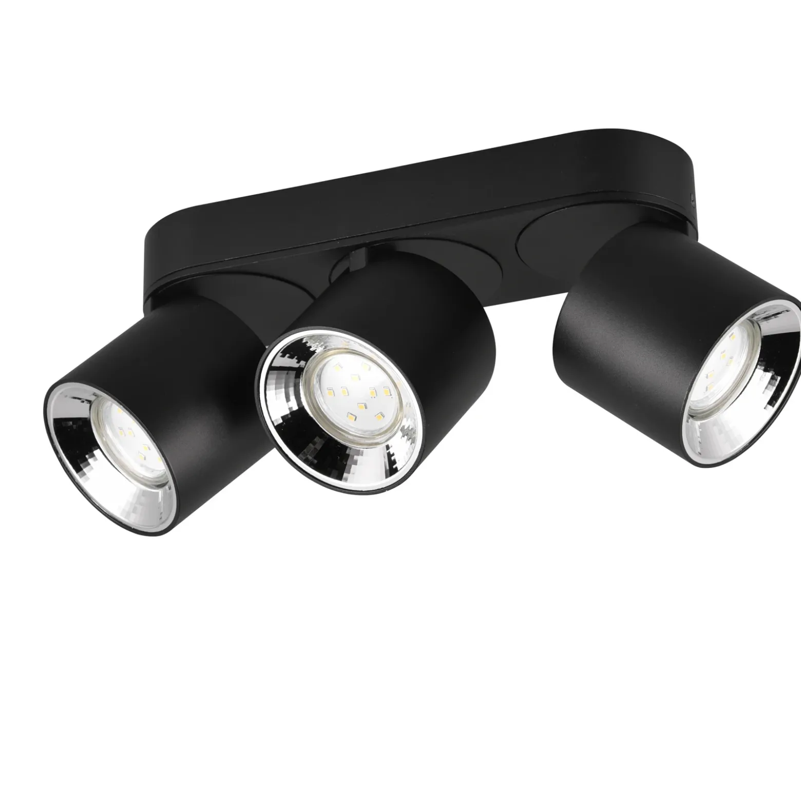 Foco de techo Guayana GU10 3 luces negro