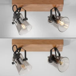 Foco de techo Langström verde, 2 luces