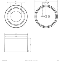 Foco de techo LED ALG54, Ø 12,9 cm antracita