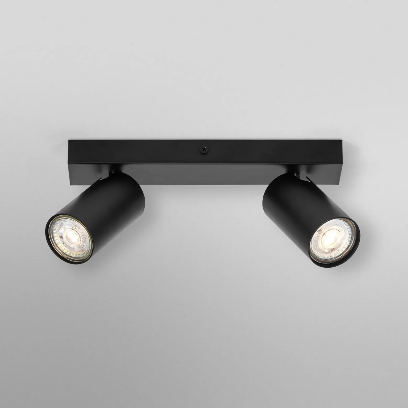 Foco de techo OCTAGON negro de OSRAM, 2 luces, GU10-LED 927 atenuable