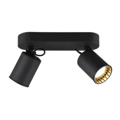 Foco de techo Pago, 2 luces, negro