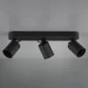 Foco de techo Pago, 3 luces, negro