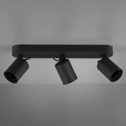 Foco de techo Pago, 3 luces, negro