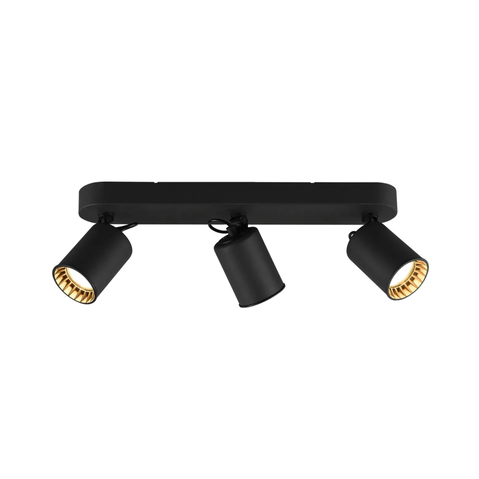 Foco de techo Pago, 3 luces, negro