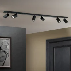 Foco de techo Sean 6 luces, negro
