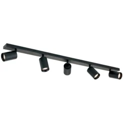 Foco de techo Sean, negro, aluminio, 100 cm de largo, GU10