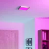 Foco de techo Southery 3 luces crema-oro cepillado
