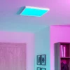Foco de techo Southery 2 luces crema-oro cepillado