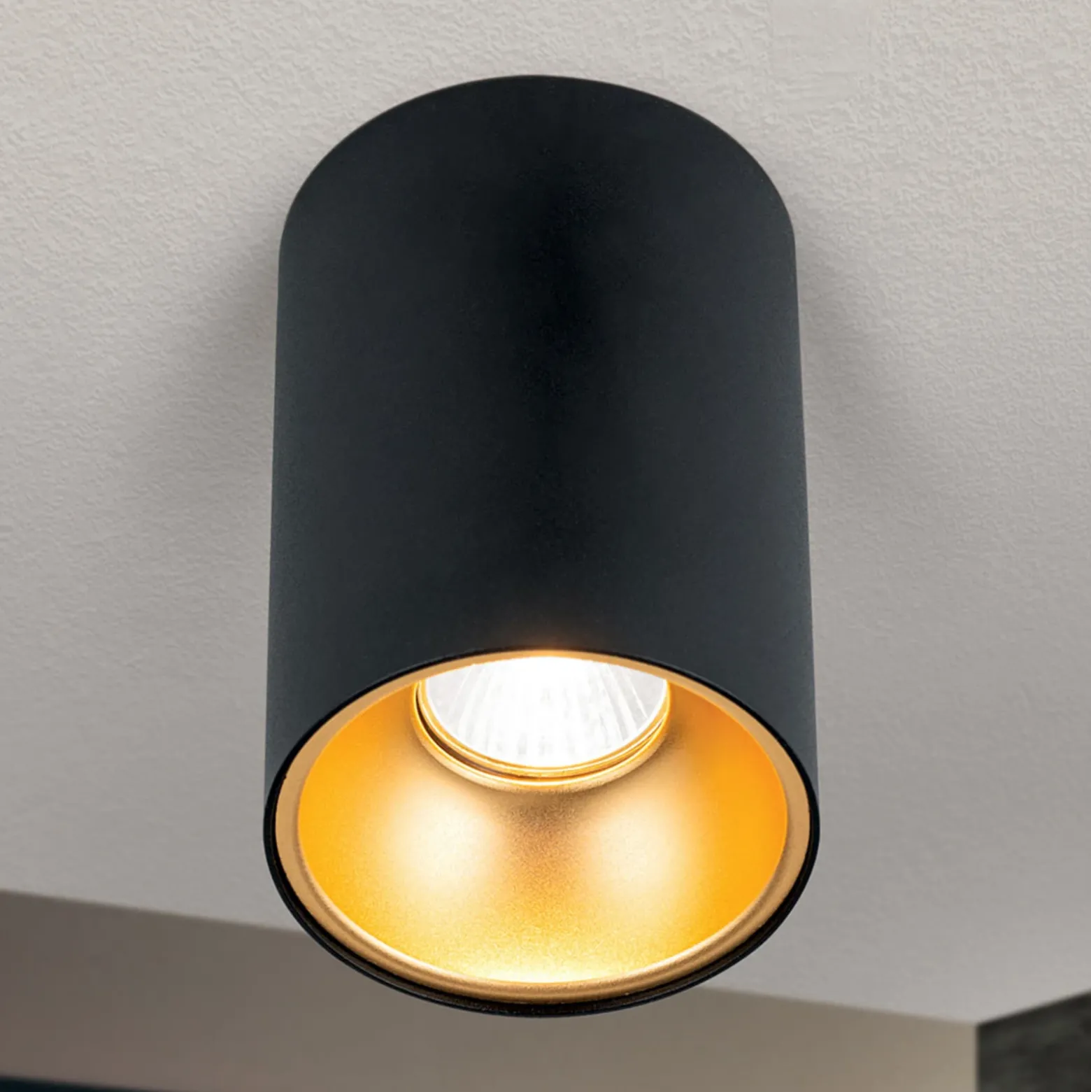 Foco de techo Starlight, redondo, negro