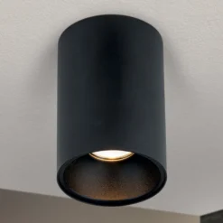 Foco de techo Starlight, redondo, negro