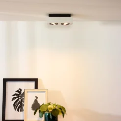 Foco de techo Xirax, 2 luces, blanco