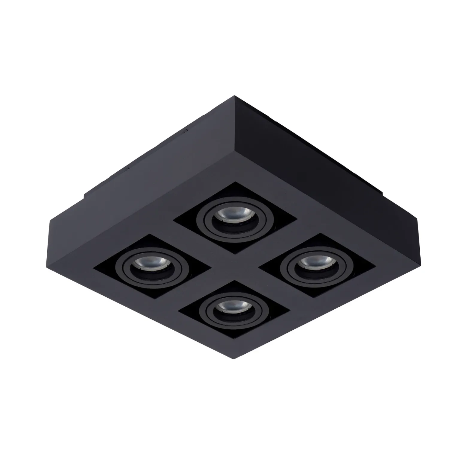 Foco de techo Xirax, 4 luces, negro