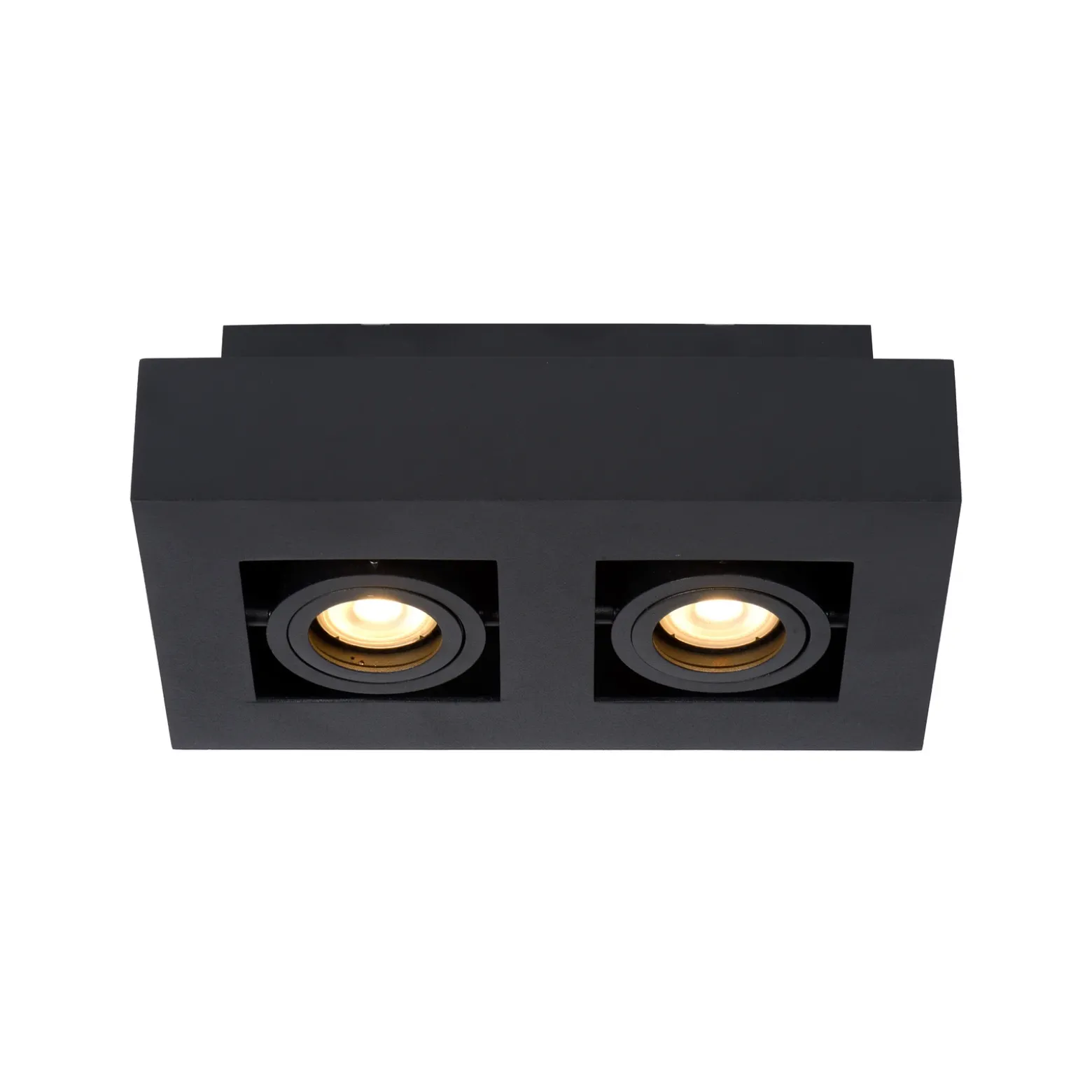 Foco de techo Xirax, 2 luces, negro