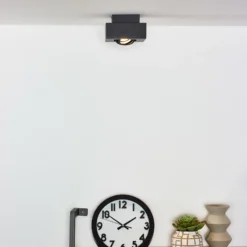Foco de techo Xirax, 1 luz, negro