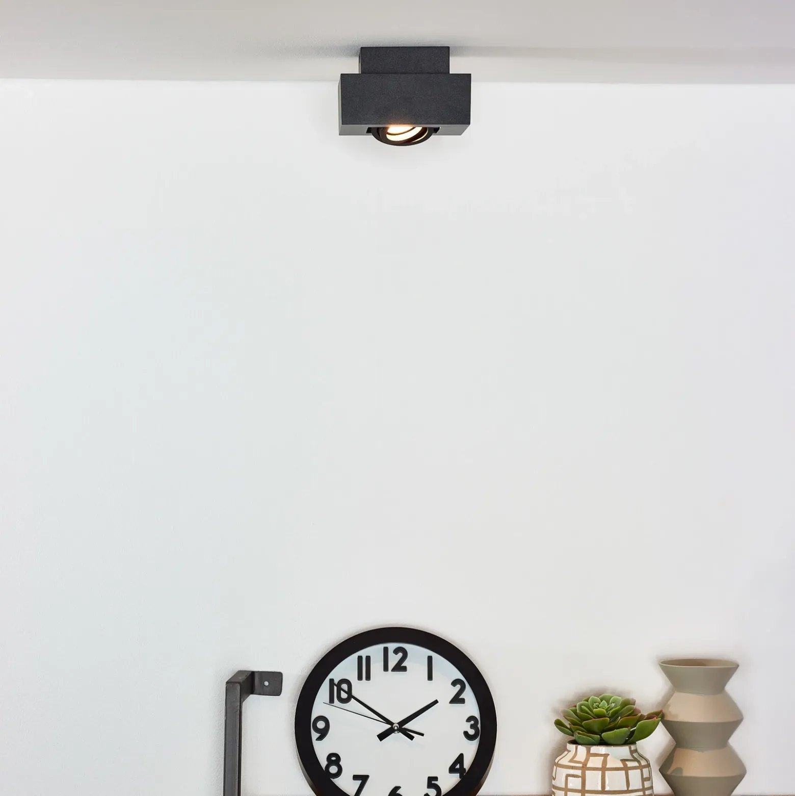 Foco de techo Xirax, 1 luz, negro