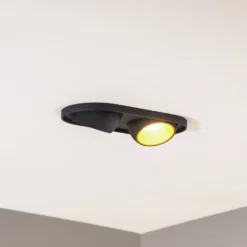 Foco empotrable Bega LED Studio Line, negro/latón, 2 luces.