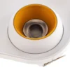 Foco empotrable Bega LED Studio Line, blanco/latón, 4 luces.