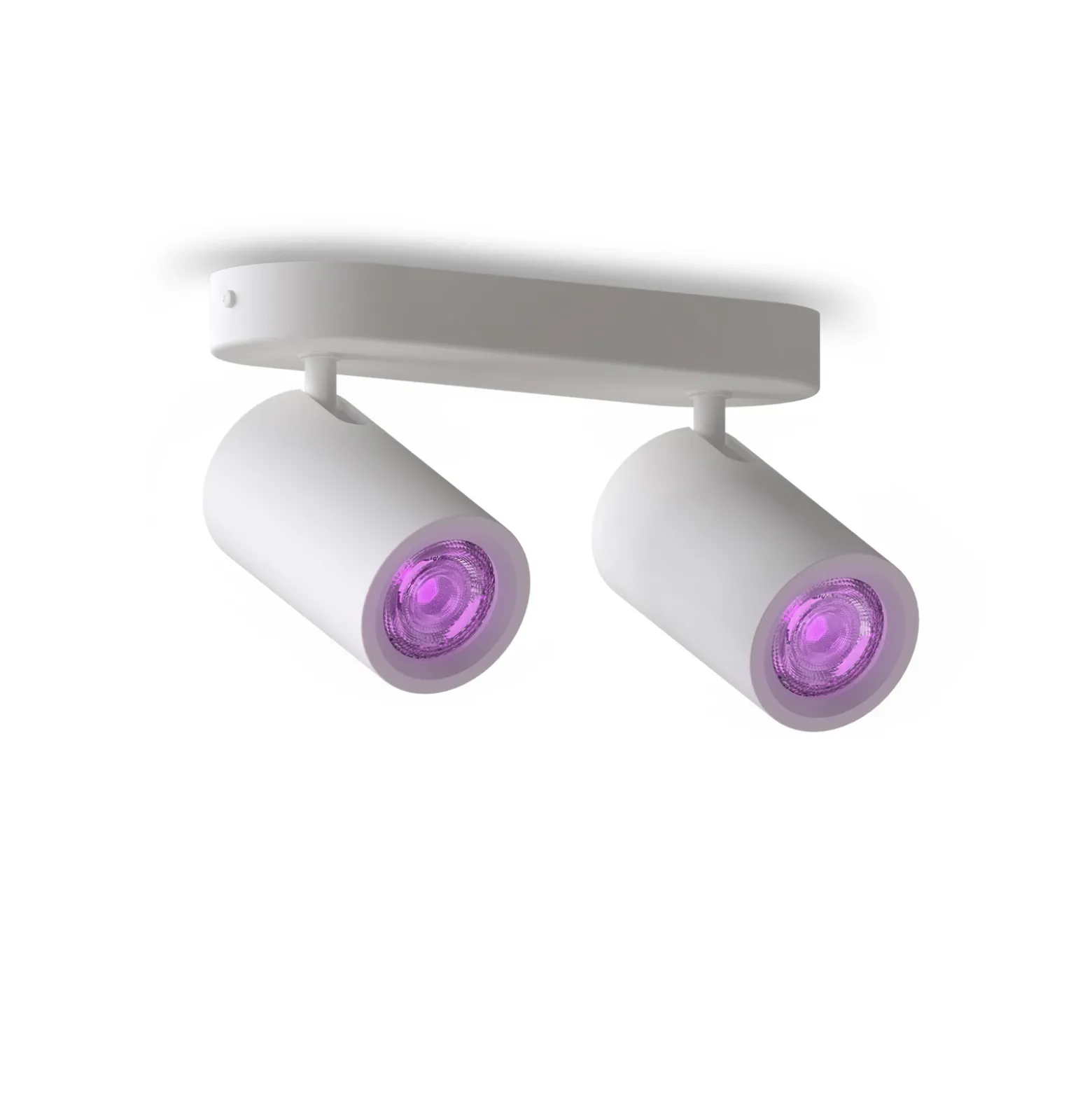 Foco empotrable Calex Smart blanco, longitud 22 cm, 2 luces GU10 LED RGBW