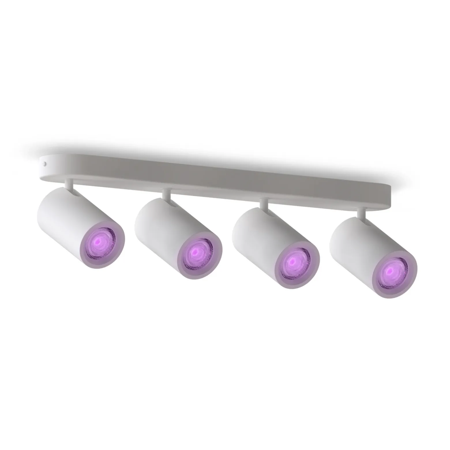 Foco empotrable Calex Smart blanco, longitud 49 cm, 4 luces GU10 LED RGBW