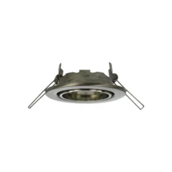 Foco empotrable de bajo voltaje, acero inoxidable, orientable