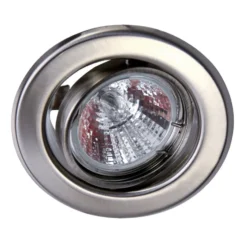 Foco empotrable de bajo voltaje, acero inoxidable, orientable