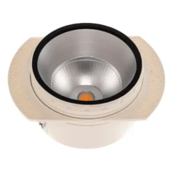 Foco empotrable de techo Bega LED Studio Line, negro/aluminio, fundición