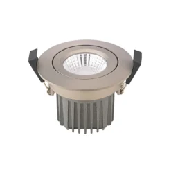 Foco empotrable de techo LED Diled, Ø 8,5 cm, 10 W, 3.000 K, acero