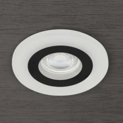 Foco empotrable Glow, negro, metal, Ø 11 cm, GU10