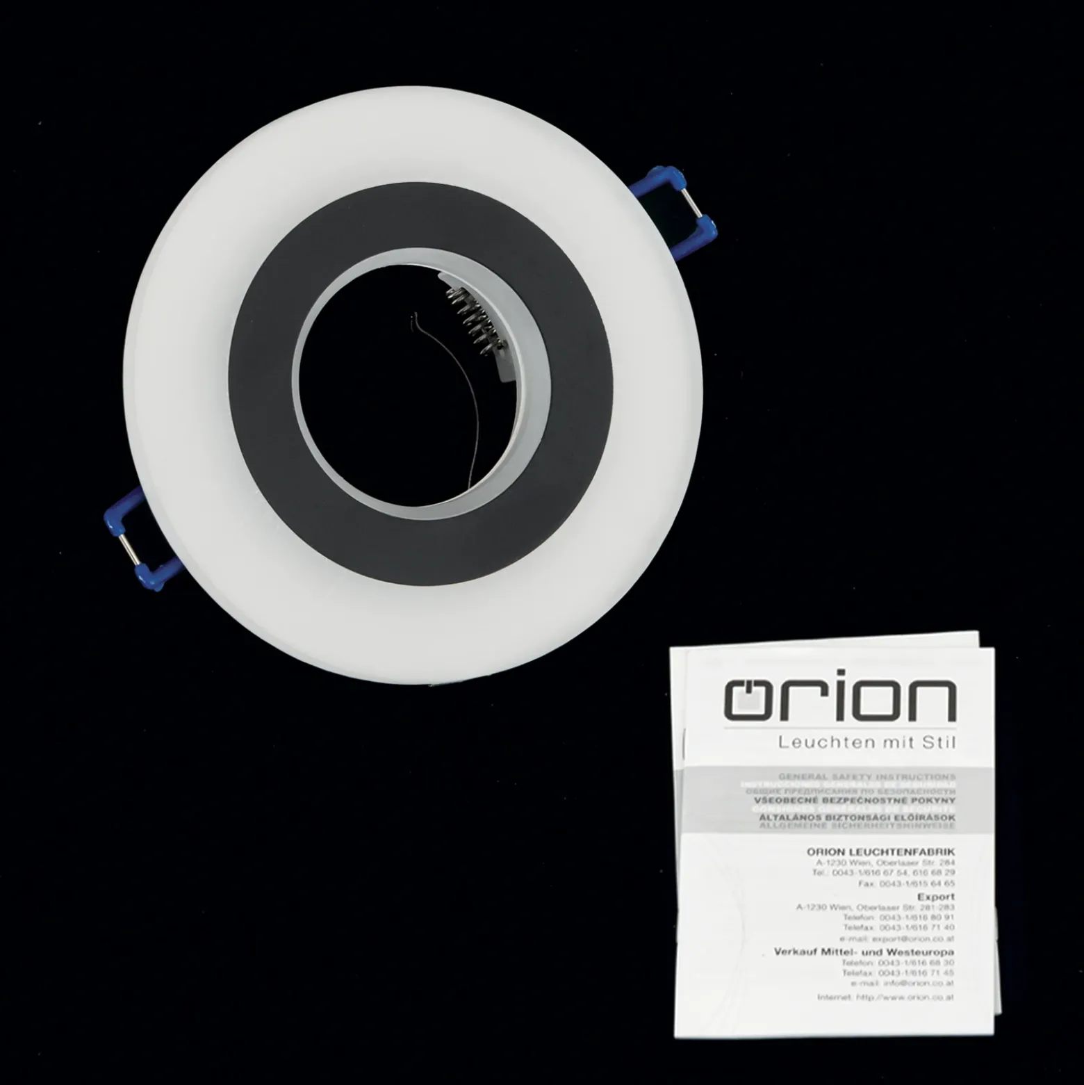 Foco empotrable Glow, negro, metal, Ø 11 cm, GU10