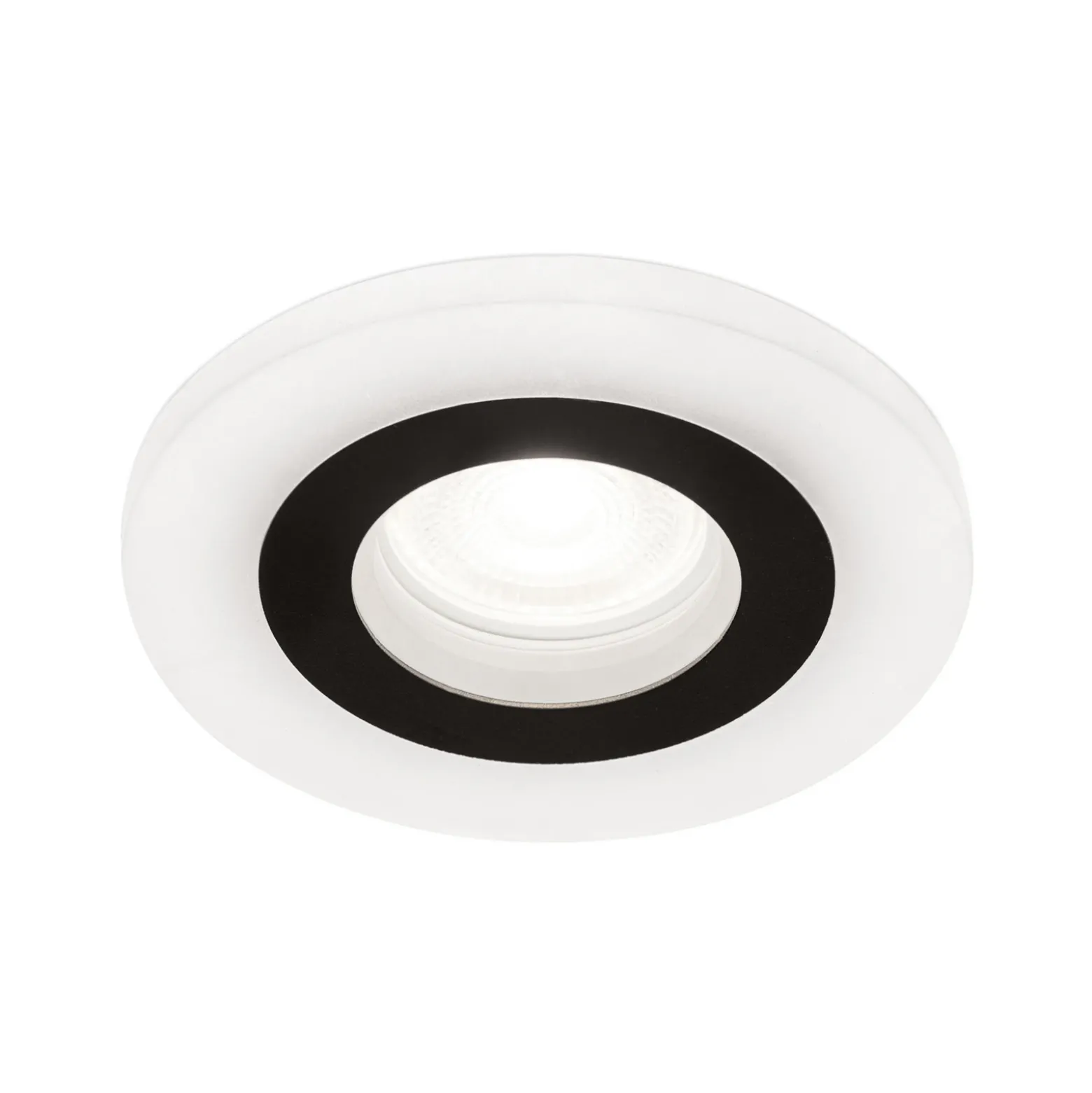 Foco empotrable Glow, negro, metal, Ø 11 cm, GU10