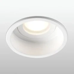 Foco empotrable Hyde de 1 luz, marco redondo, IP44, blanco
