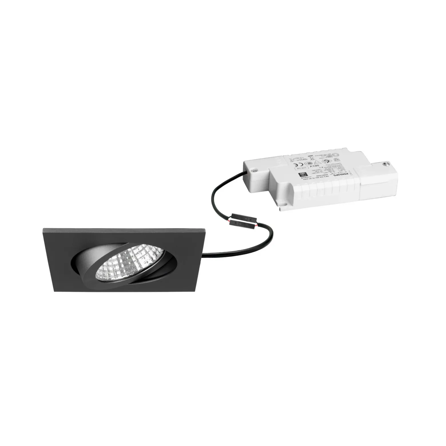 Foco empotrable LED BRUMBERG Damita-S, atenuable por resistencia, titanio mate,