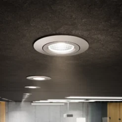 Foco empotrable LED Dime LED, Ø8,5 cm, 10 W, Dime LED, acero