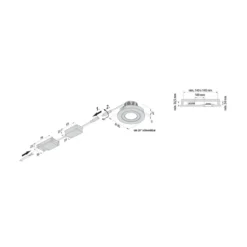 Foco empotrable LED Eco SR 68 cromo mate 2.700 K Ø 8,5 cm aluminio