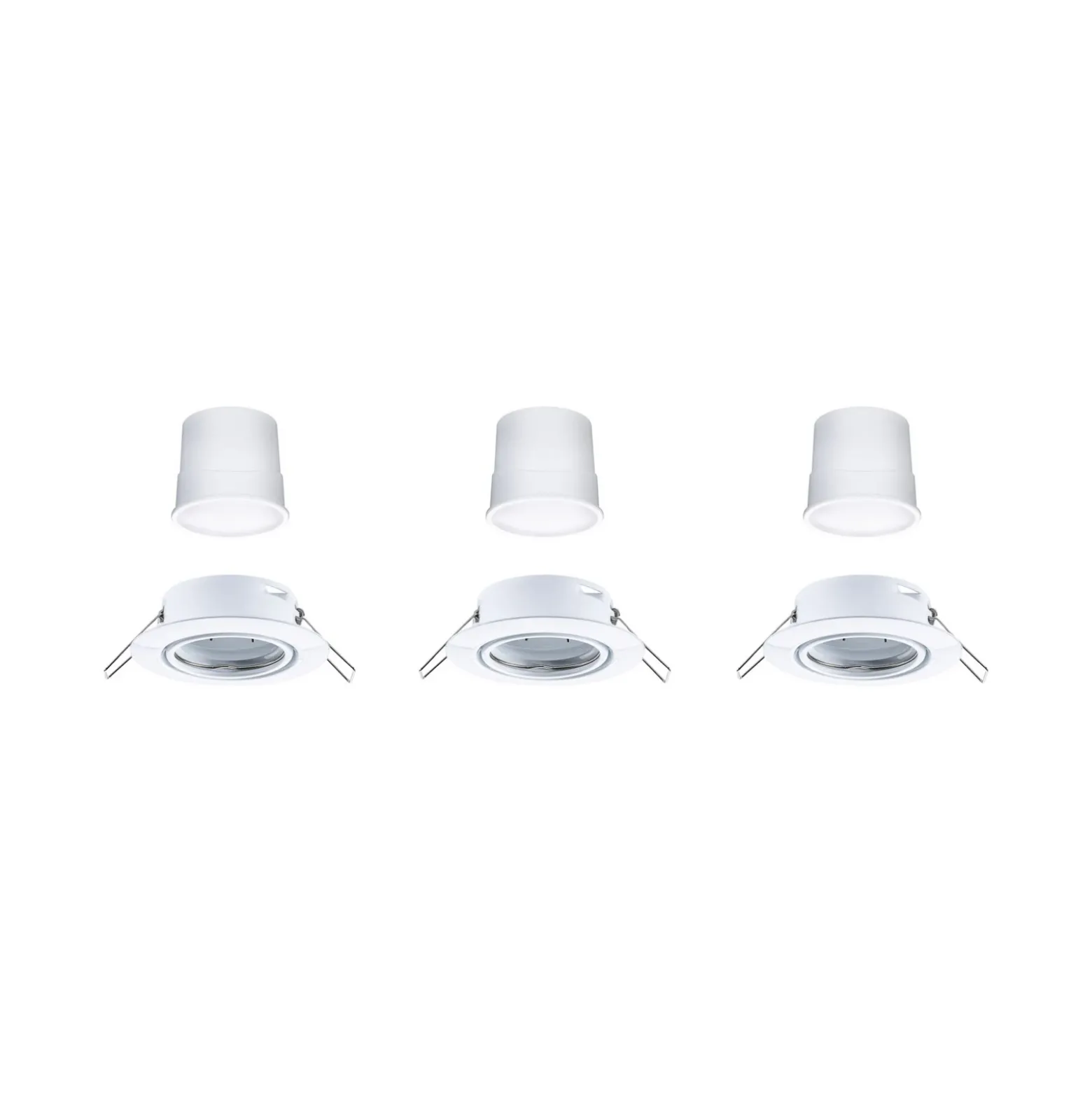 Foco empotrable LED Paulmann Coin Base blanco, juego de 3 unidades, 3000 K,