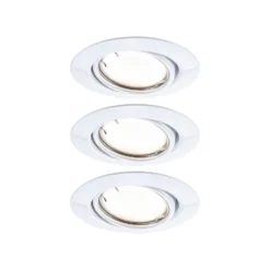 Foco empotrable LED Paulmann Coin Base blanco, juego de 3 unidades, 3000 K,