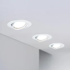 Foco empotrable LED Paulmann Base Coin blanco, encendido/apagado, 3 unidades,