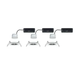 Foco empotrable LED Paulmann Nova Coin Smart blanco RGBW, juego de 3, 7,8 cm