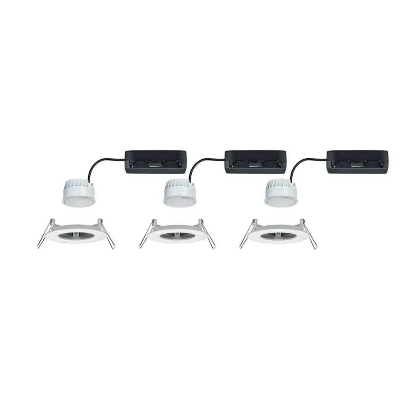 Foco empotrable LED Paulmann Nova Coin Smart blanco RGBW, juego de 3, 7,8 cm
