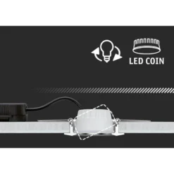 Foco empotrable LED Paulmann Nova Coin Smart blanco RGBW, juego de 3, 7,8 cm