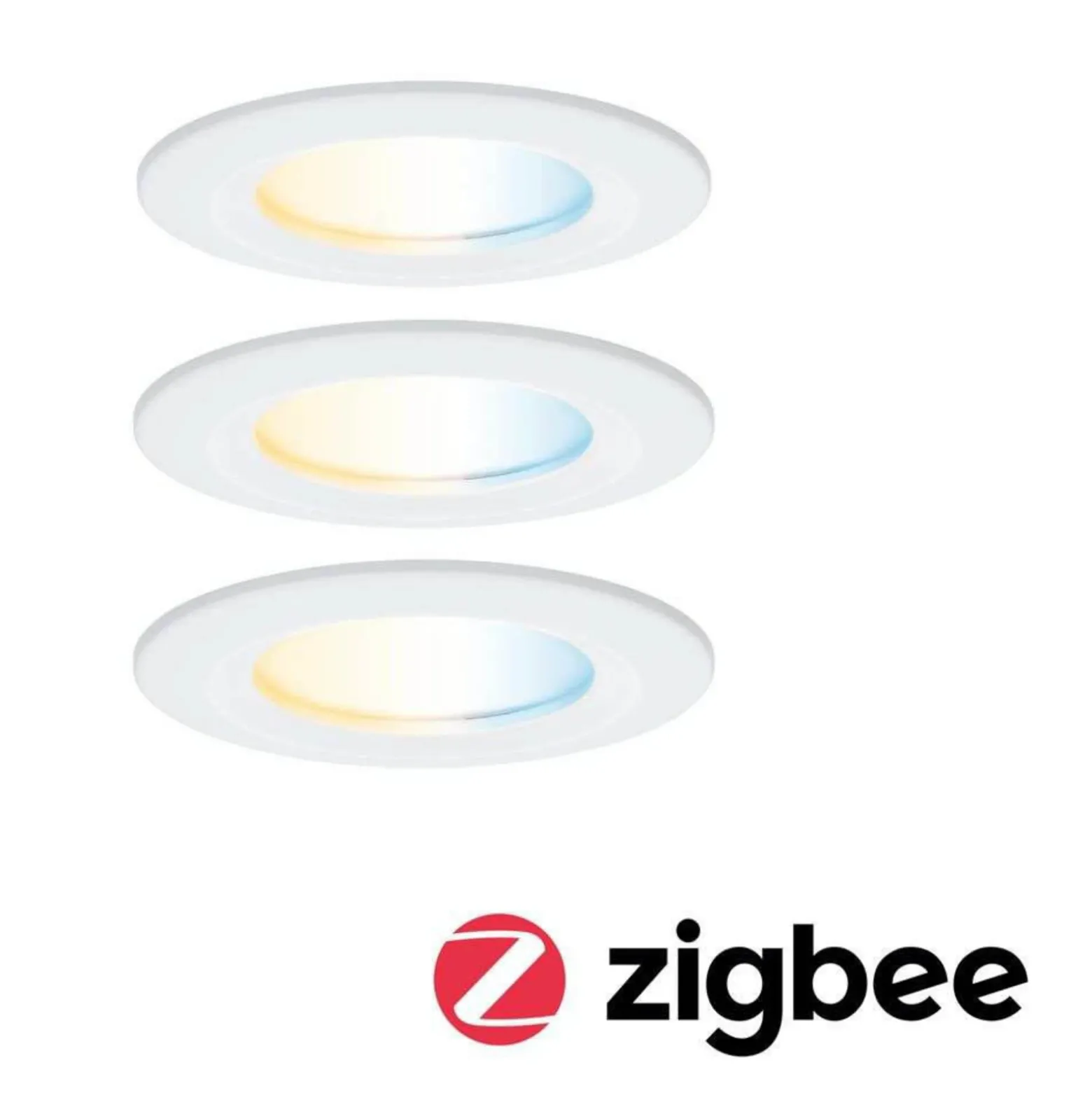 Foco empotrable LED Paulmann Nova Coin Smart blanco CCT, juego de 3, 7,8 cm