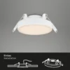 Foco empotrable LED Plat, blanco, Ø 7,5 cm, 3.000K