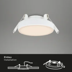 Foco empotrable LED Plat, blanco, Ø 7,5 cm, 3.000K