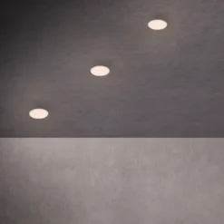 Foco empotrable LED Plat, blanco, Ø 7,5 cm, 3.000K