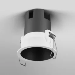 Foco empotrable LED TWIST de OSRAM, blanco/negro, 840, Ø 7 cm, metal