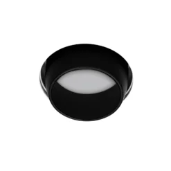 Foco empotrable Lelanto, negro, escayola, Ø 10 cm, GU10