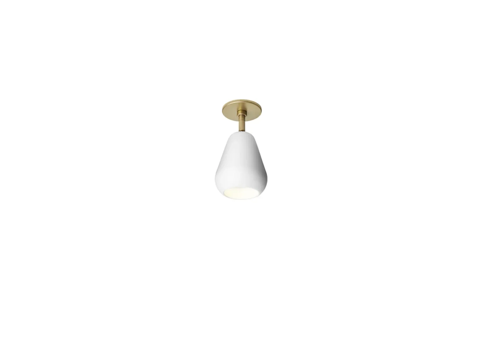 Foco empotrable Nuura Anoli Spot Recessed, Ø 10 cm, blanco/dorado